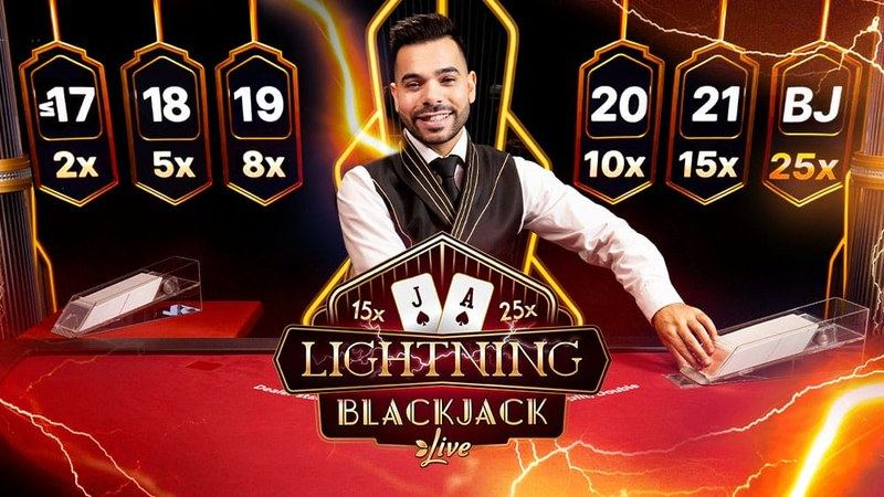 Aperçu du jeu en direct Lightning Blackjack